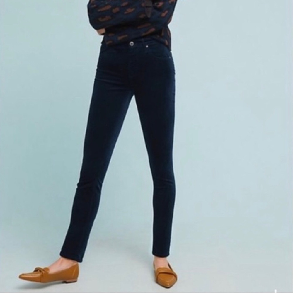 AG Stevie Slim Straight Navy Corduroy Pant